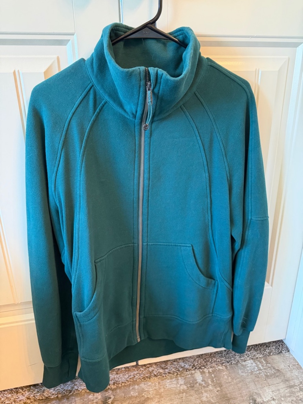 lululemon storm teal full zip funnel neck scuba - Picture 3 of 5
